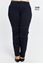 Picture of CURVY GIRL NAVY BLUE TAILORED SMART TROUSERS